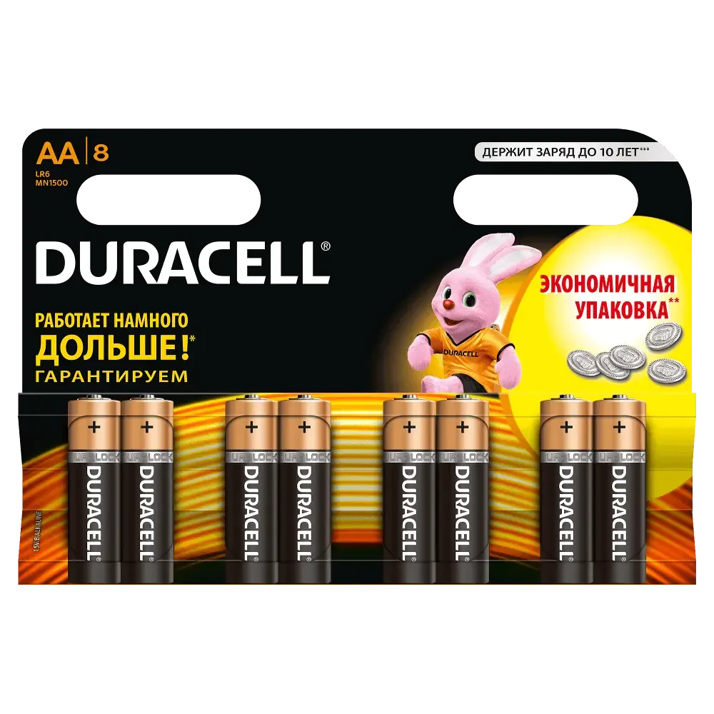 Элемент питания Duracell АА/LR6 Basic AA (8 штук)