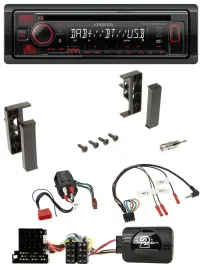Kenwood Lenkrad CD USB Bluetooth DAB Autoradio für Audi A3 A4 A6 99-00 BOSE-Voll