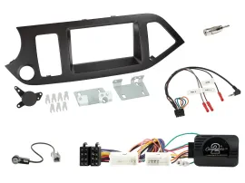 Einbauset Lenkradadapter Doppel DIN Autoradio für Kia Picanto ab 11 ohne Start-S