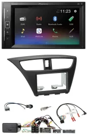 Автомагнитола Pioneer 2DIN DAB Bluetooth USB для Honda Civic (с 2012), черный