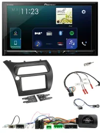 Pioneer Lenkrad Bluetooth USB 2DIN DAB Autoradio für Honda Civic 2006-2012