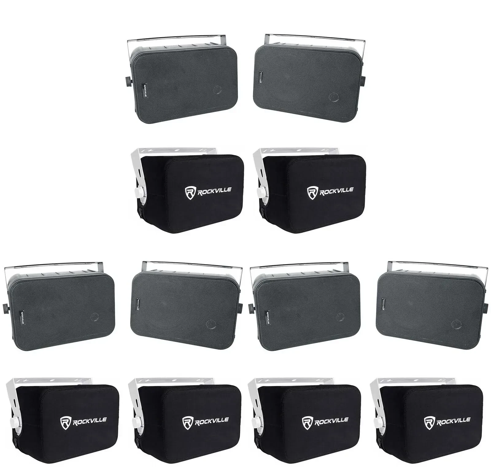 Настенная акустика Rockville HP65S Black с чехлом (6 штук)