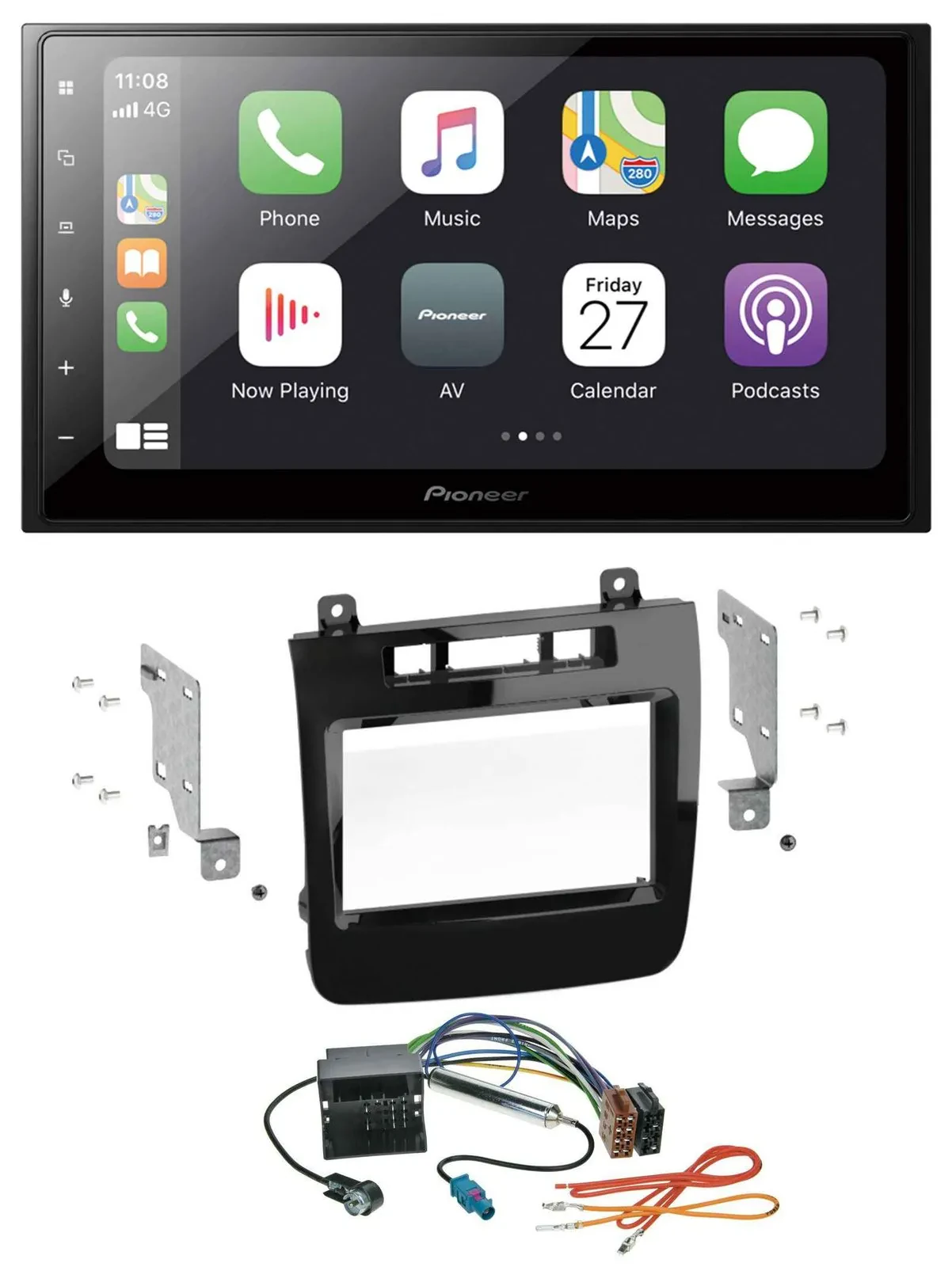 Pioneer MP3 Bluetooth DAB 2DIN USB Autoradio für VW Touareg (2010-2014)