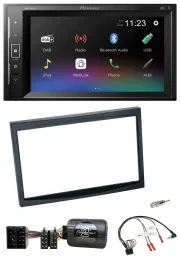 Автомагнитола для Citroen C3/C2/Berlingo Pioneer 2-DIN, DAB, Bluetooth, USB, черная