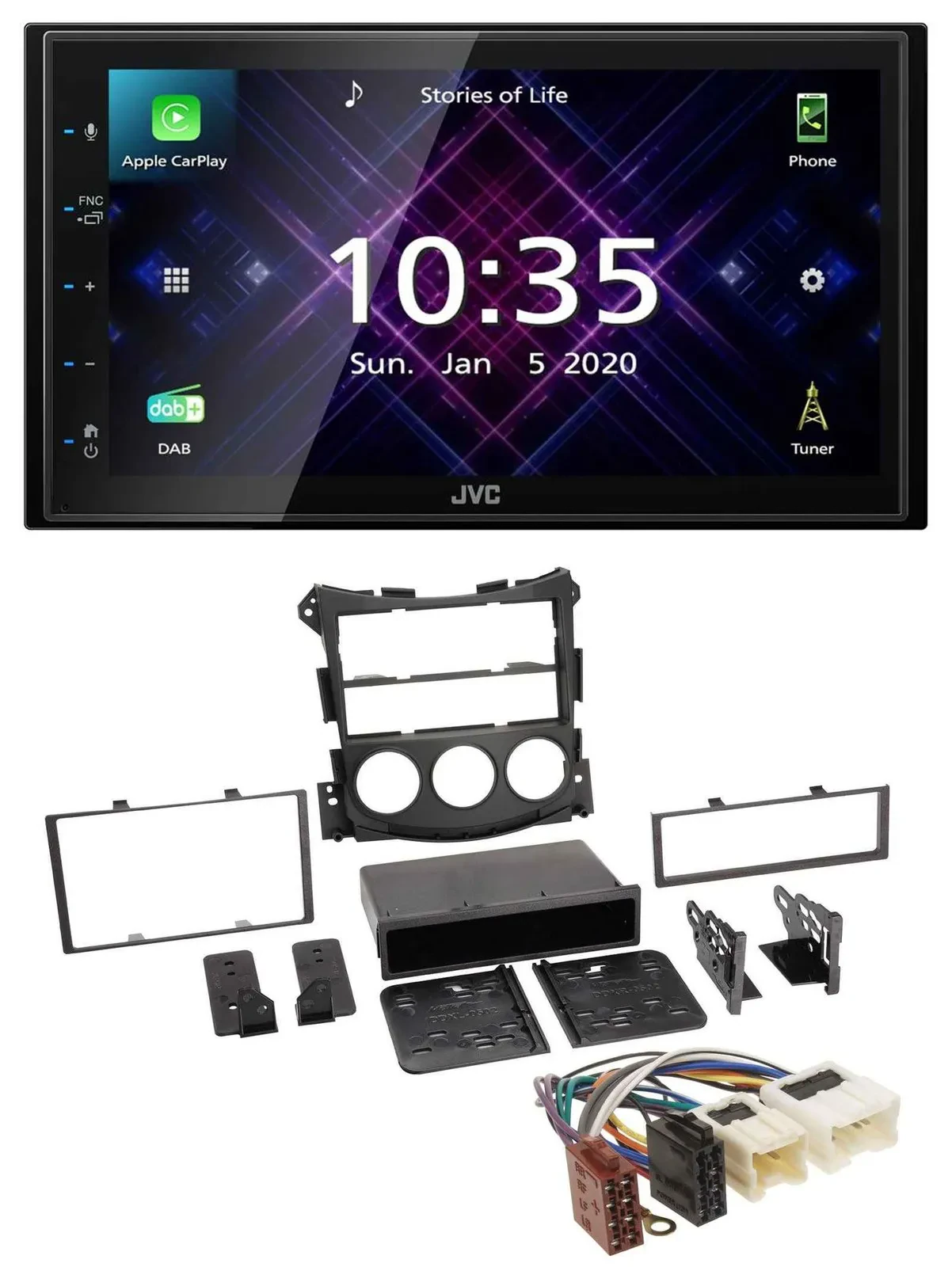 JVC DAB 2DIN MP3 Bluetooth USB Autoradio für Nissan 370Z Coupe Roadster ab 10