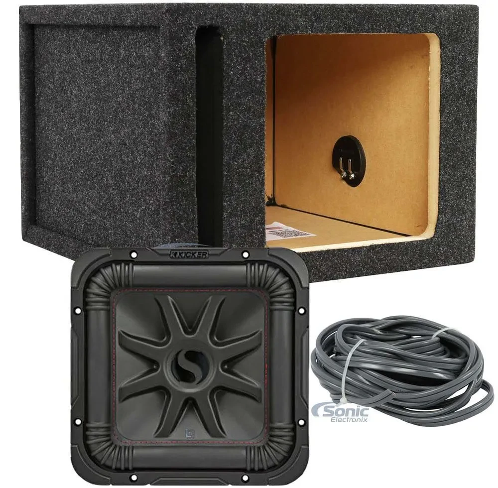 New KICKER 45L7R104 10" 1000w L7R, Solo-Baric Sub + Vented Enclosure Box(Black)