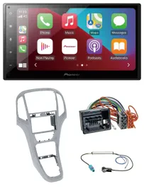 Pioneer USB MP3 DAB 2DIN Bluetooth Autoradio für Opel Astra J ab 2009 Platinsilb