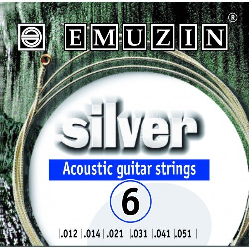 Струны для акустической гитары Emuzin Silver 6A204 12-51