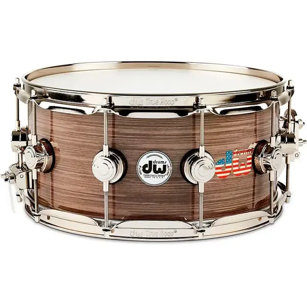 Малый барабан DW Collector's Maple 14x6.5 American Flag Logo с чехлом