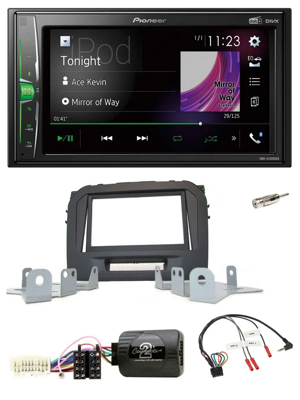 Pioneer 2DIN Lenkrad DAB USB Bluetooth Autoradio für Suzuki Vitara LY ab 04/2015