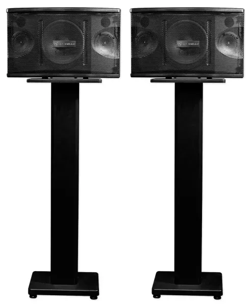 Pair Rockville KPS80 8" 3-Way 800 Watt Karaoke/Pro Speakers+Furniture Stands