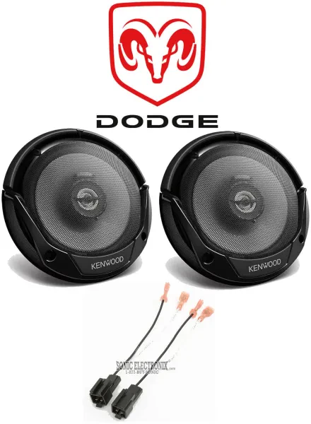 Kenwood 6.5" Front Factory Car Speaker Replacement Kit For 1995-00 Dodge Stratus