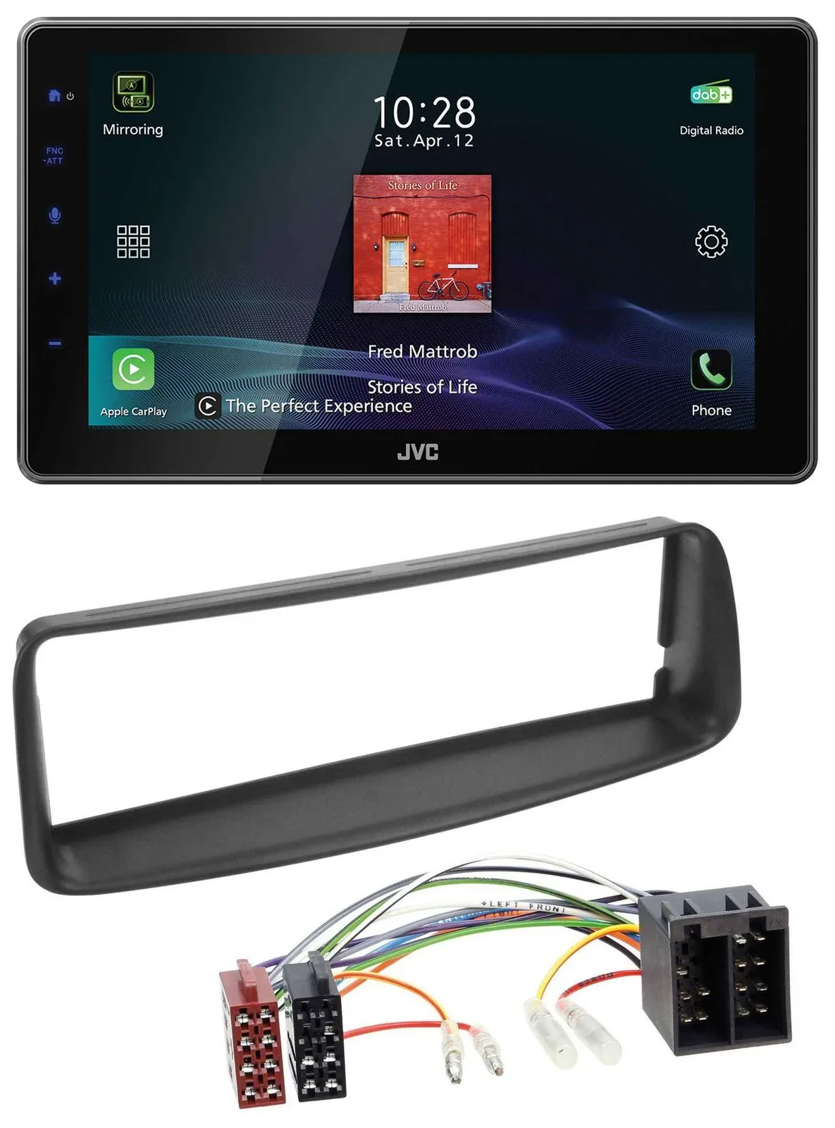 Автомагнитола для Peugeot 206 (с 1998) JVC DAB, Bluetooth, USB, MP3