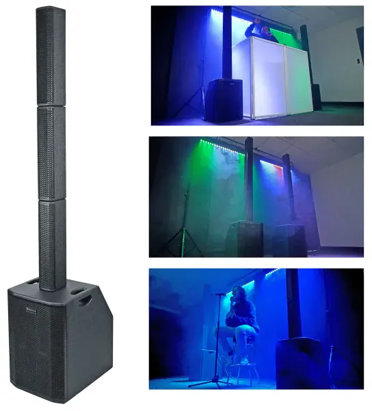 Rockville TITAN ARRAY SYSTEM Pro Powered Column Array Speaker Dual 10" Subwoofer