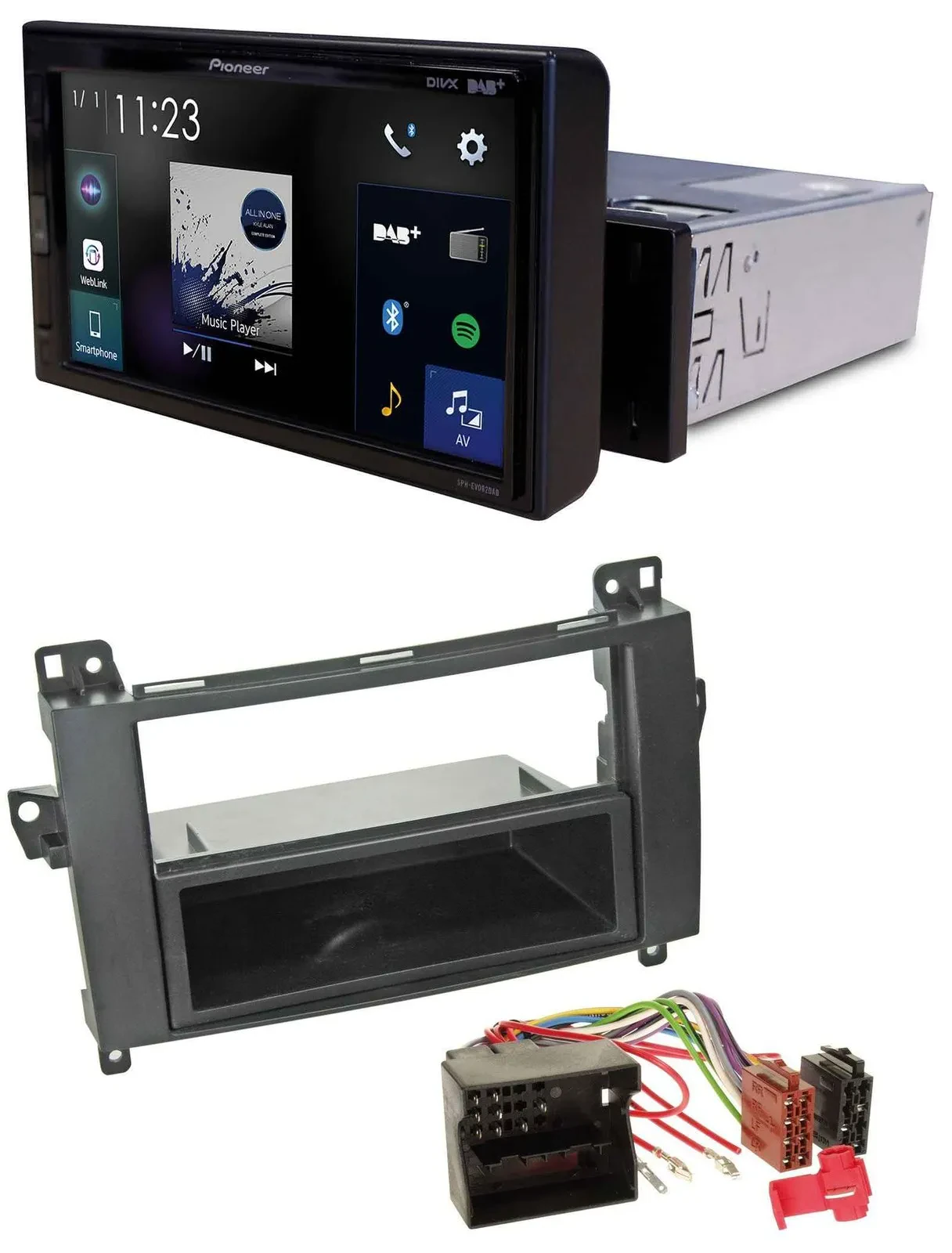 Pioneer DAB MP3 Bluetooth USB Autoradio für Mercedes A-Klasse 04-12 W169 C169