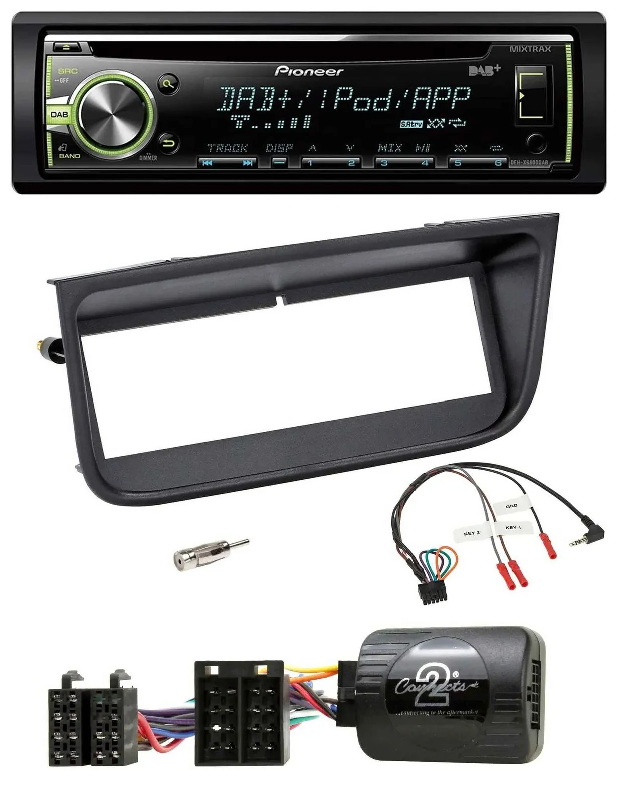 Pioneer DAB USB MP3 Lenkrad CD Autoradio für Peugeot 406 2002-2005