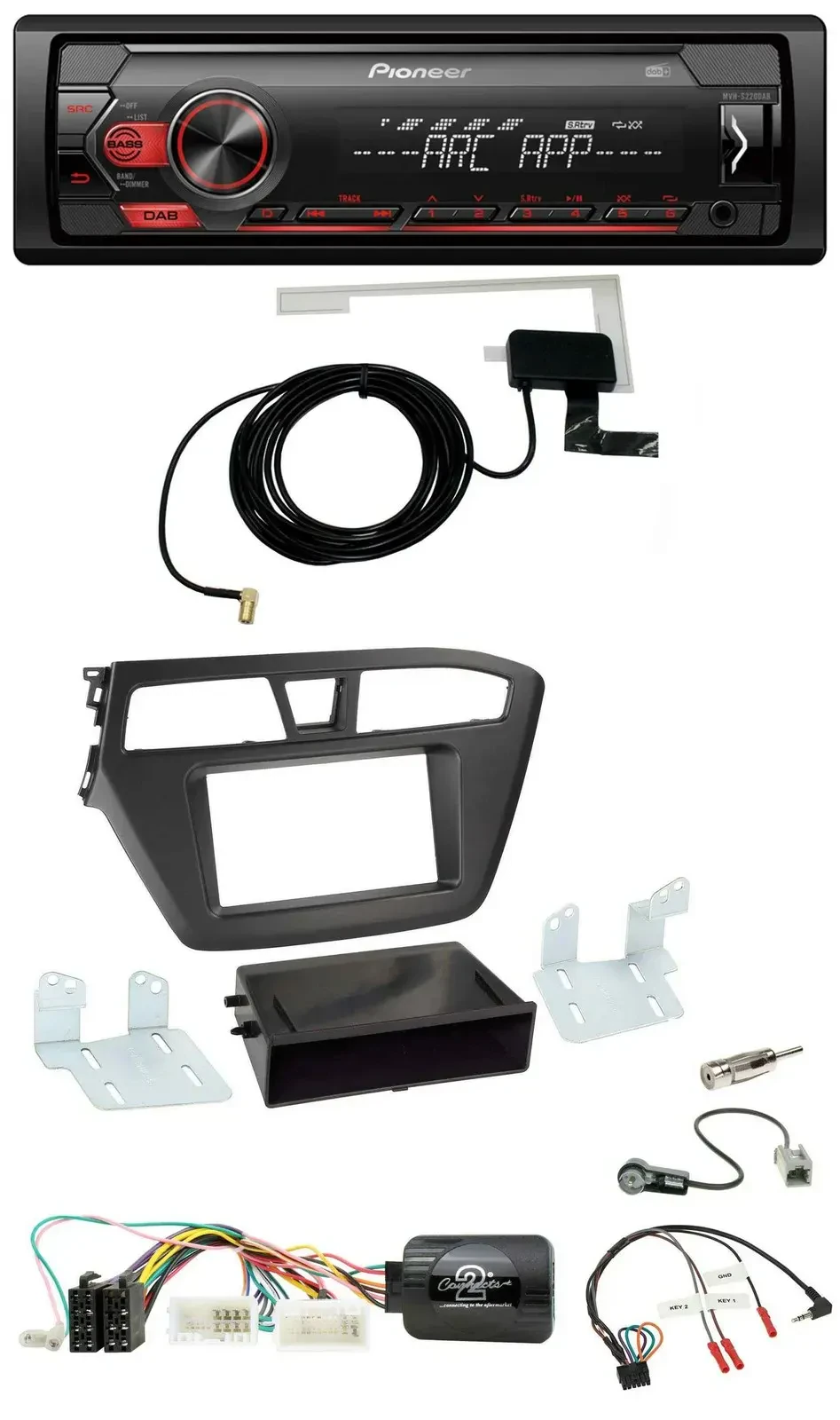 Автомагнитола Pioneer 1DIN USB DAB MP3 для Hyundai i20 (с 2015)