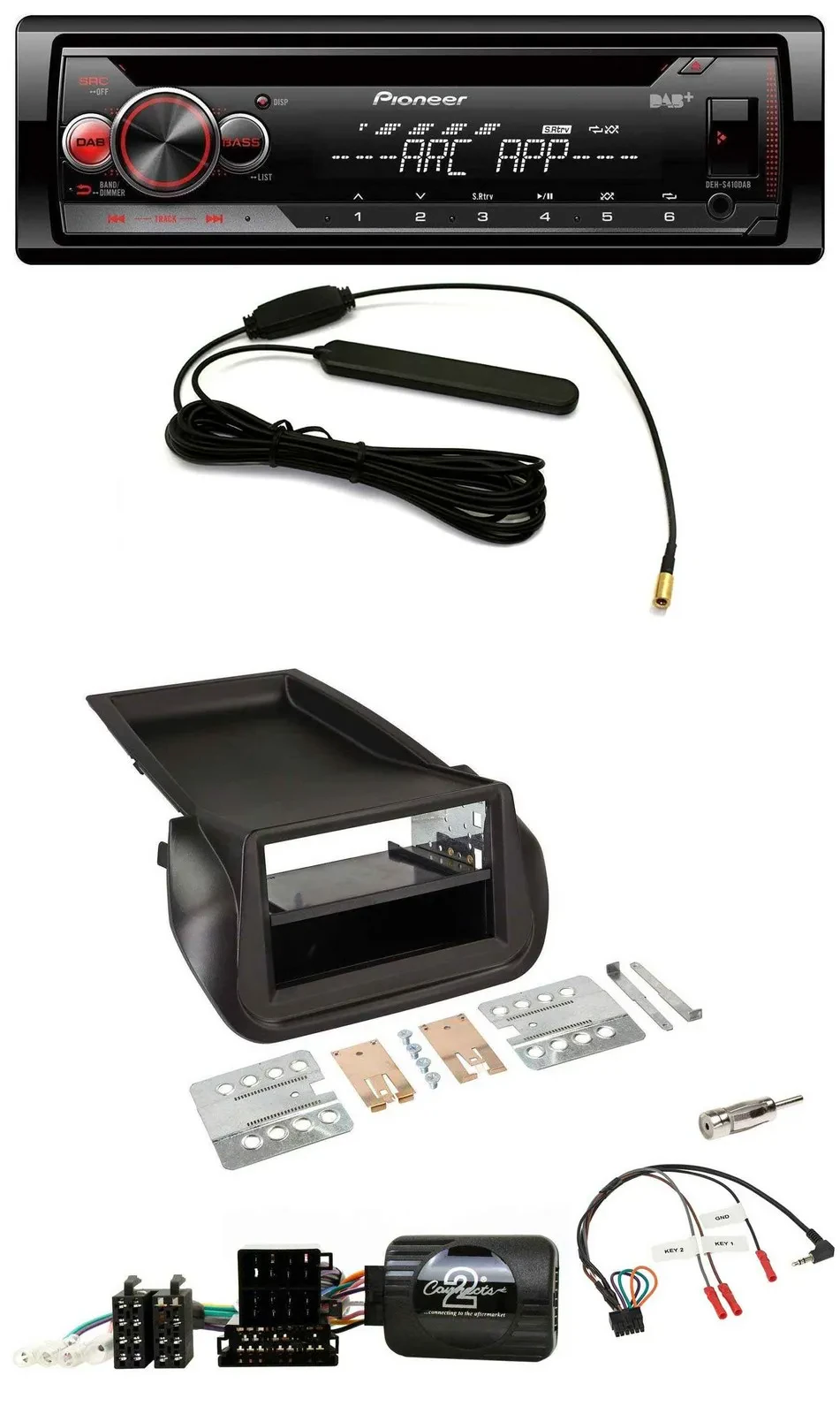 Pioneer CD USB Lenkrad DAB MP3 Autoradio für FIAT Fiorino ab 2008