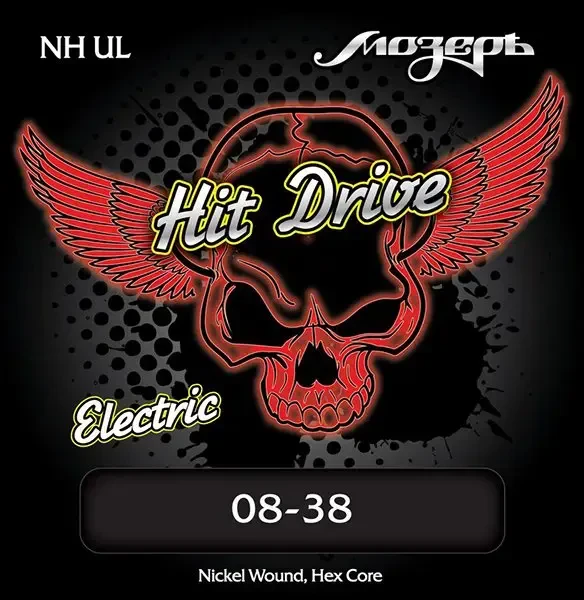 Струны для электрогитары Мозеръ NH-UL Hit Drive Ultra Light 8-38