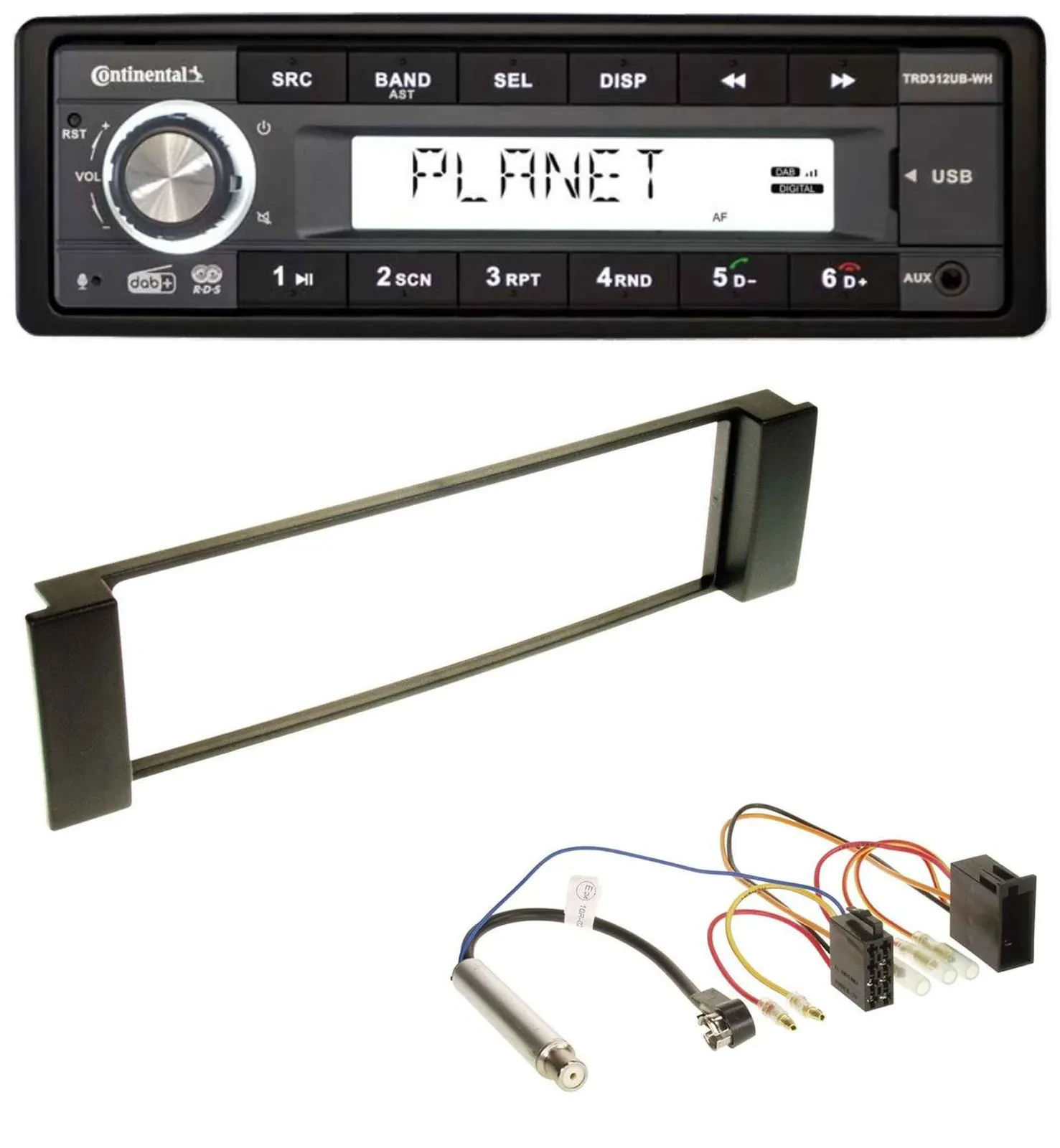 Continental USB 1DIN AUX DAB MP3 Autoradio für Audi A3 8L 00-03 A6 C5 01-05