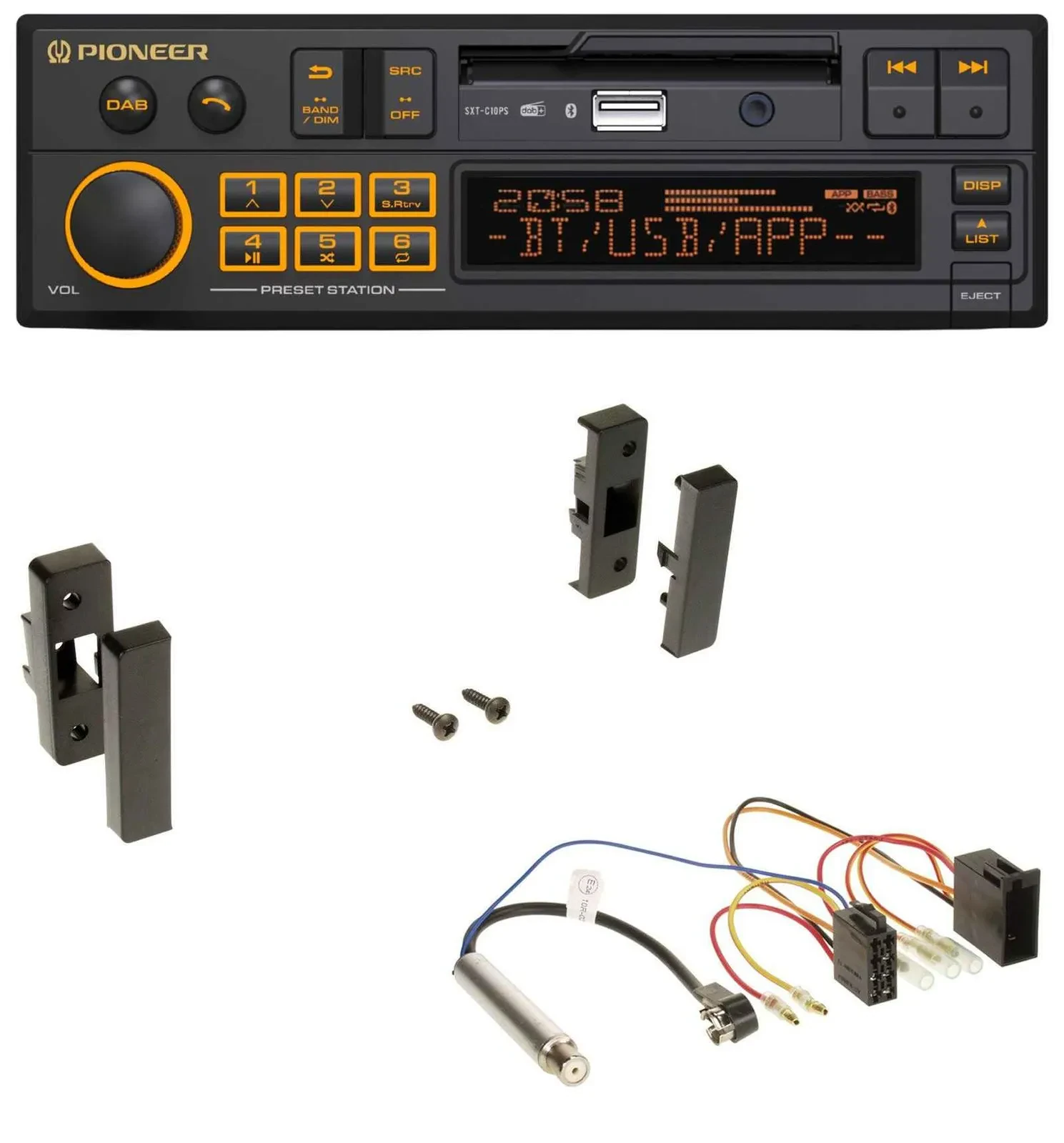 Pioneer DAB MP3 USB Bluetooth Autoradio für Audi A3 (8L, 1996-2000)