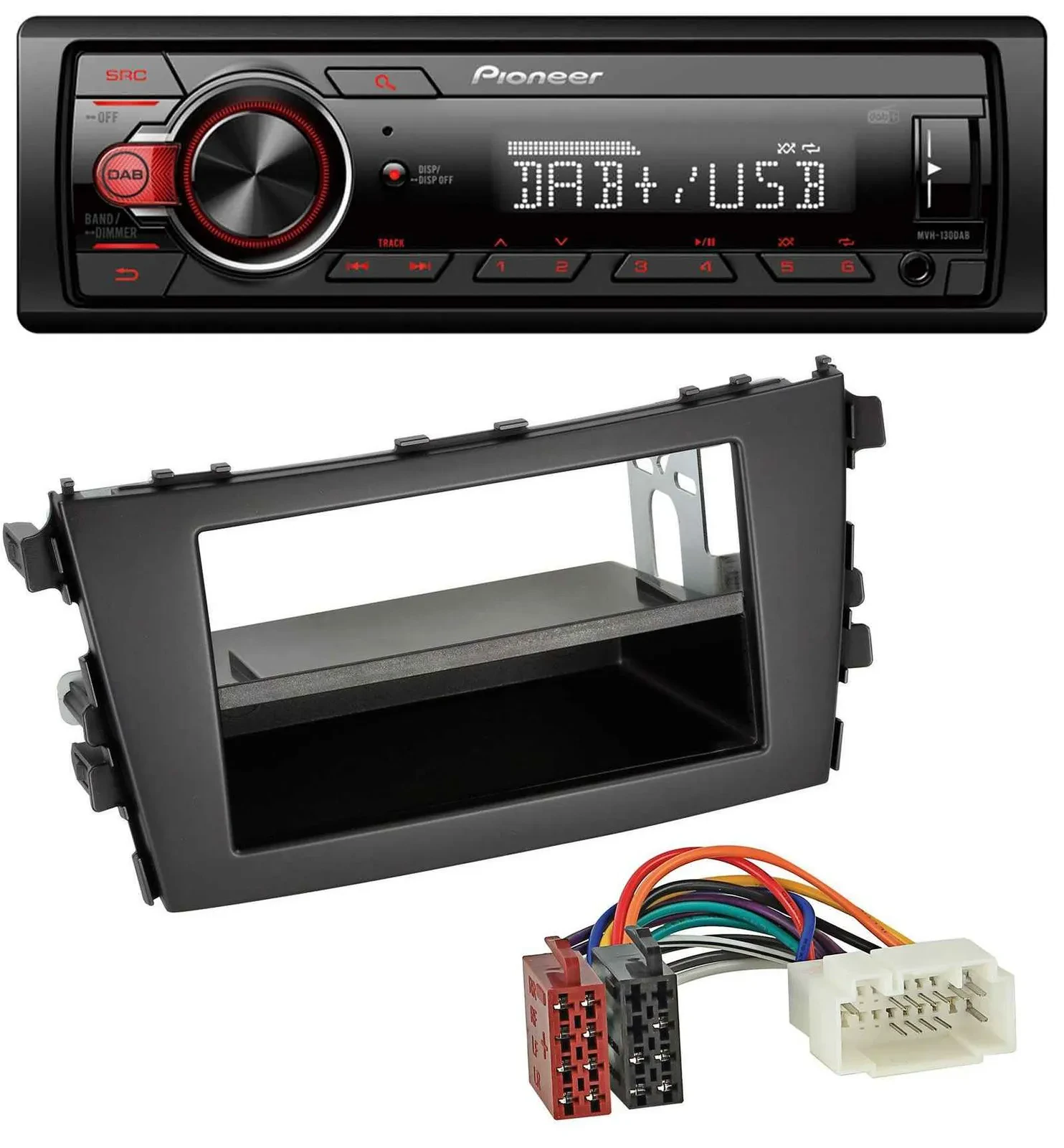 Pioneer MP3 1DIN DAB USB AUX Autoradio für Suzuki Celerio (LF, ab 2014)