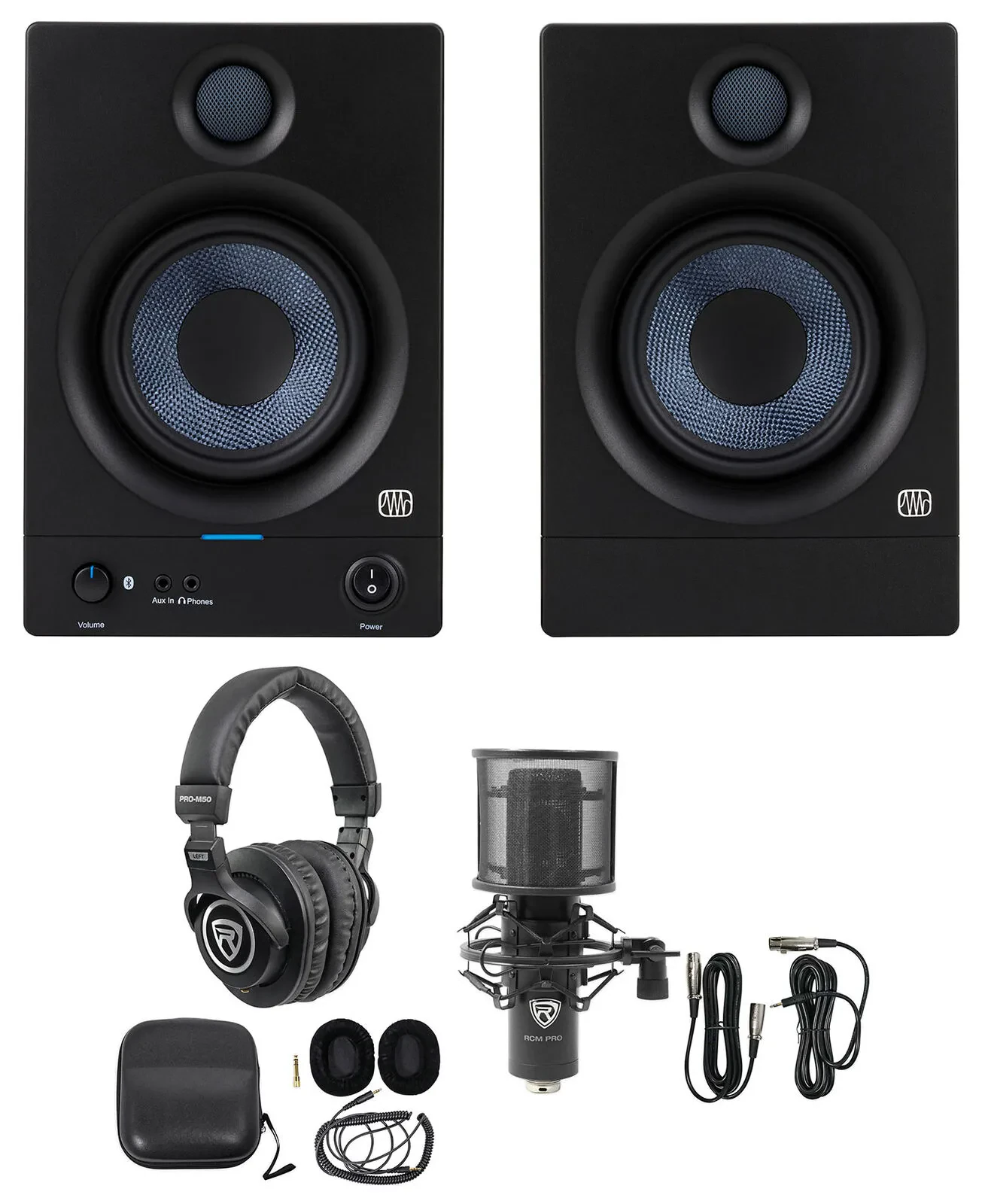 Студийные мониторы PreSonus Eris 5BT 2nd Gen 5", Bluetooth (набор, пара) с микрофоном и наушниками