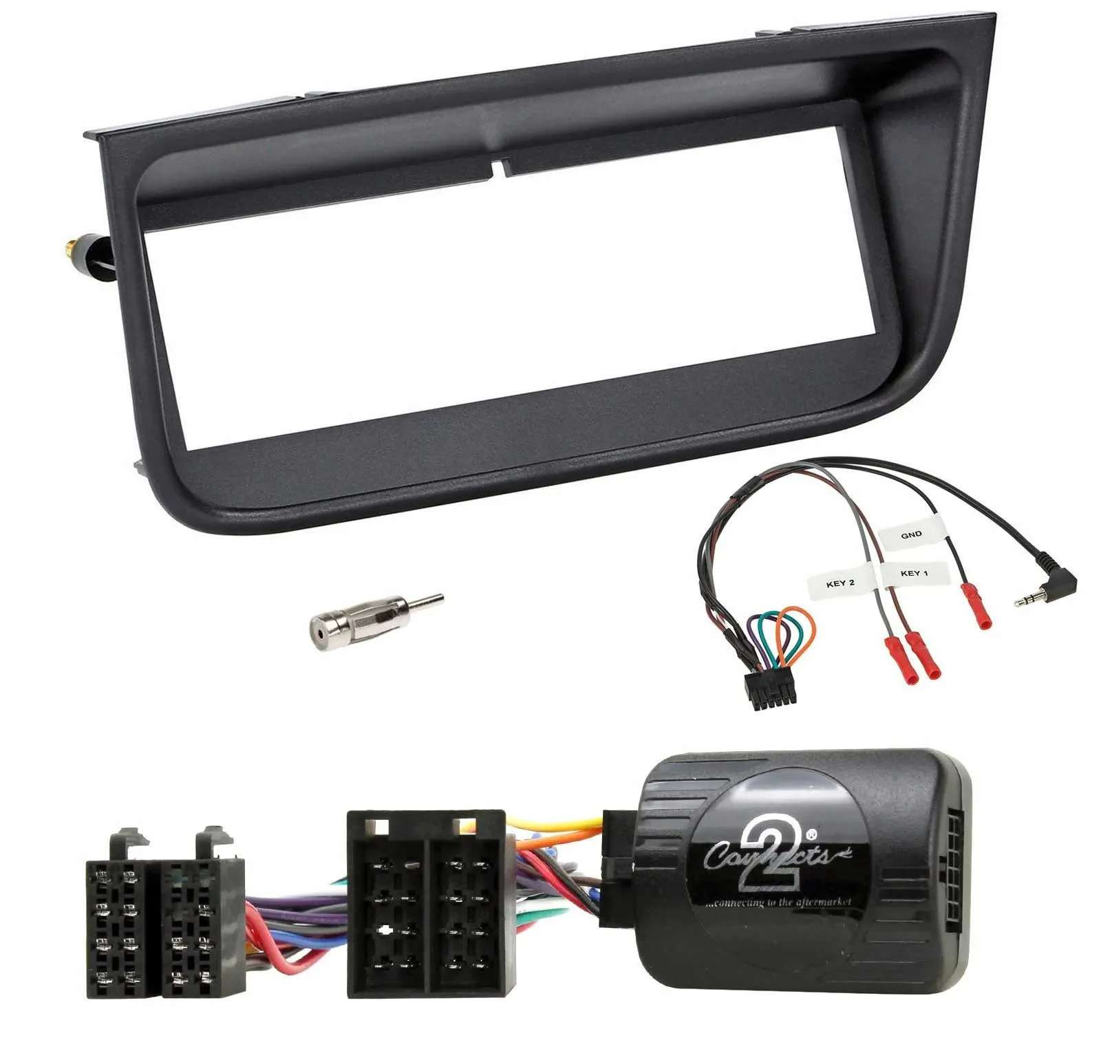 Einbauset Lenkradadapter DIN Autoradio für Peugeot 406 2002-2005