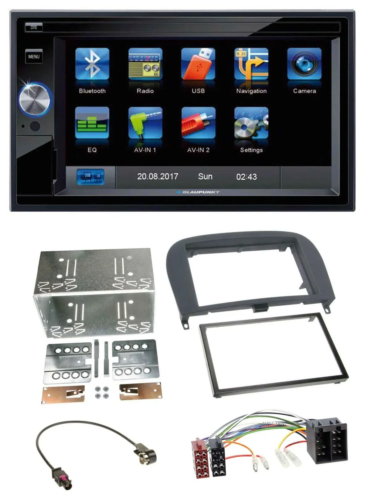 Blaupunkt SD Bluetooth 2DIN MP3 USB AUX Autoradio für Mercedes SL-Klasse 2001-20