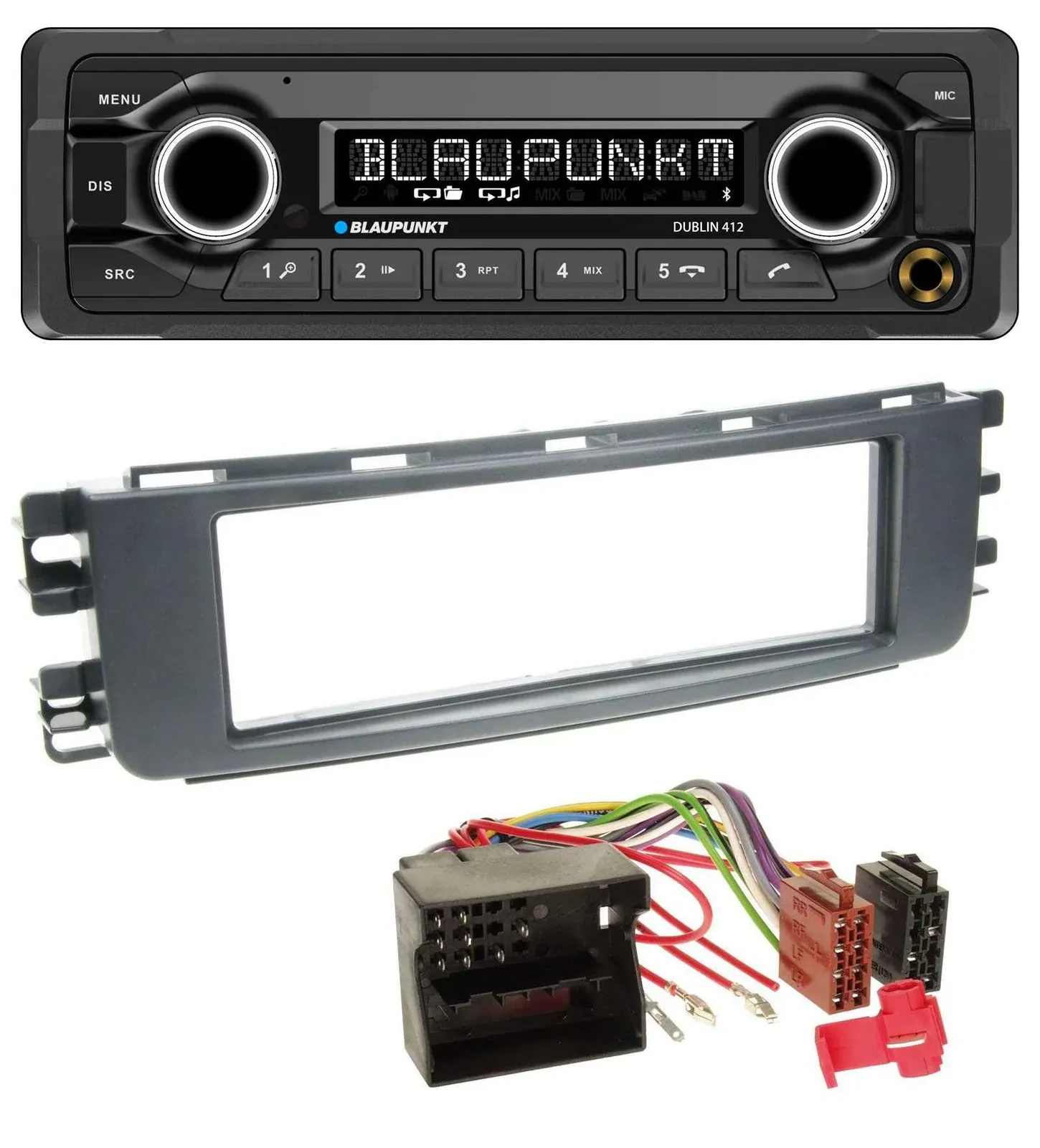 Автомагнитола для Smart ForFour (454, 2004-2006) Blaupunkt MP3, Bluetooth, USB, AUX