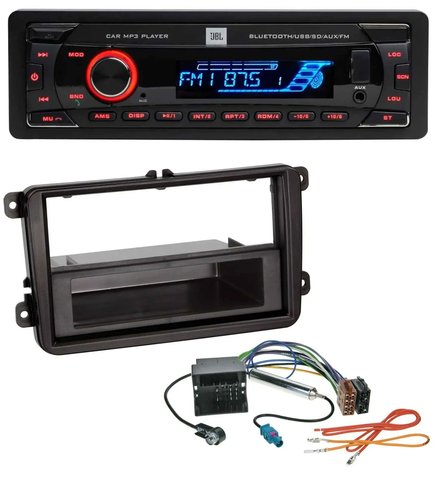JBL AUX MP3 USB Bluetooth SD Autoradio für VW Amarok, Beetle, EOS (ab 06)