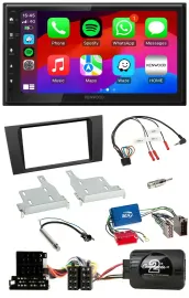 Kenwood Lenkrad USB DAB 2DIN Bluetooth Autoradio für Audi A4 99-01 Aktivsystem