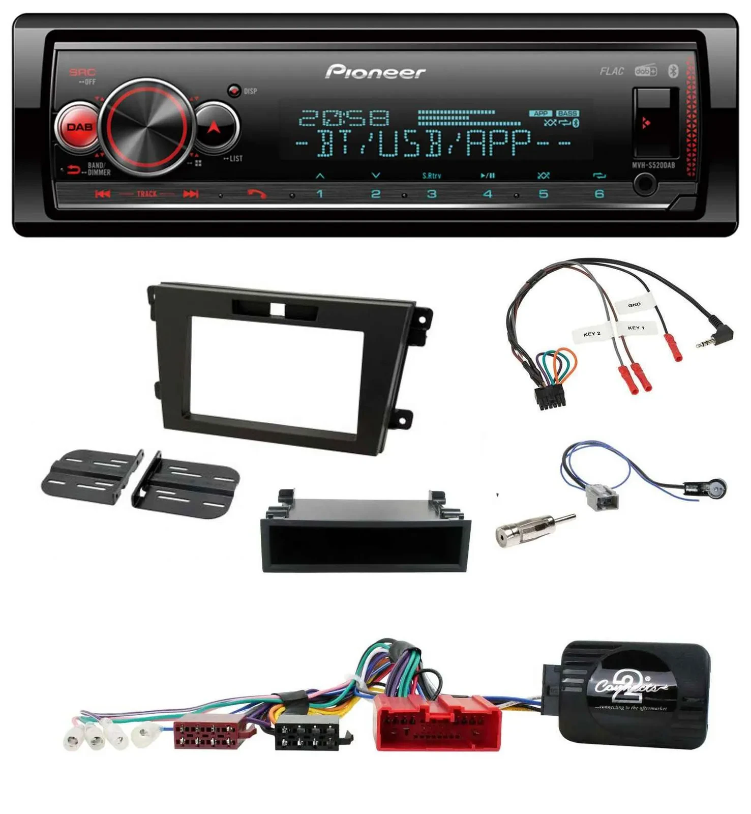 Pioneer Bluetooth USB Lenkrad DAB Autoradio für Mazda CX-7 2008-2010