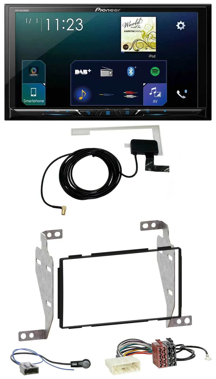 Pioneer 2DIN DAB USB MP3 Bluetooth Autoradio für Nissan Juke (2010-2014)