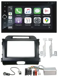 Blaupunkt DAB Lenkrad TMC Bluetooth USB 2DIN Navigation für Kia Sportage III 10-