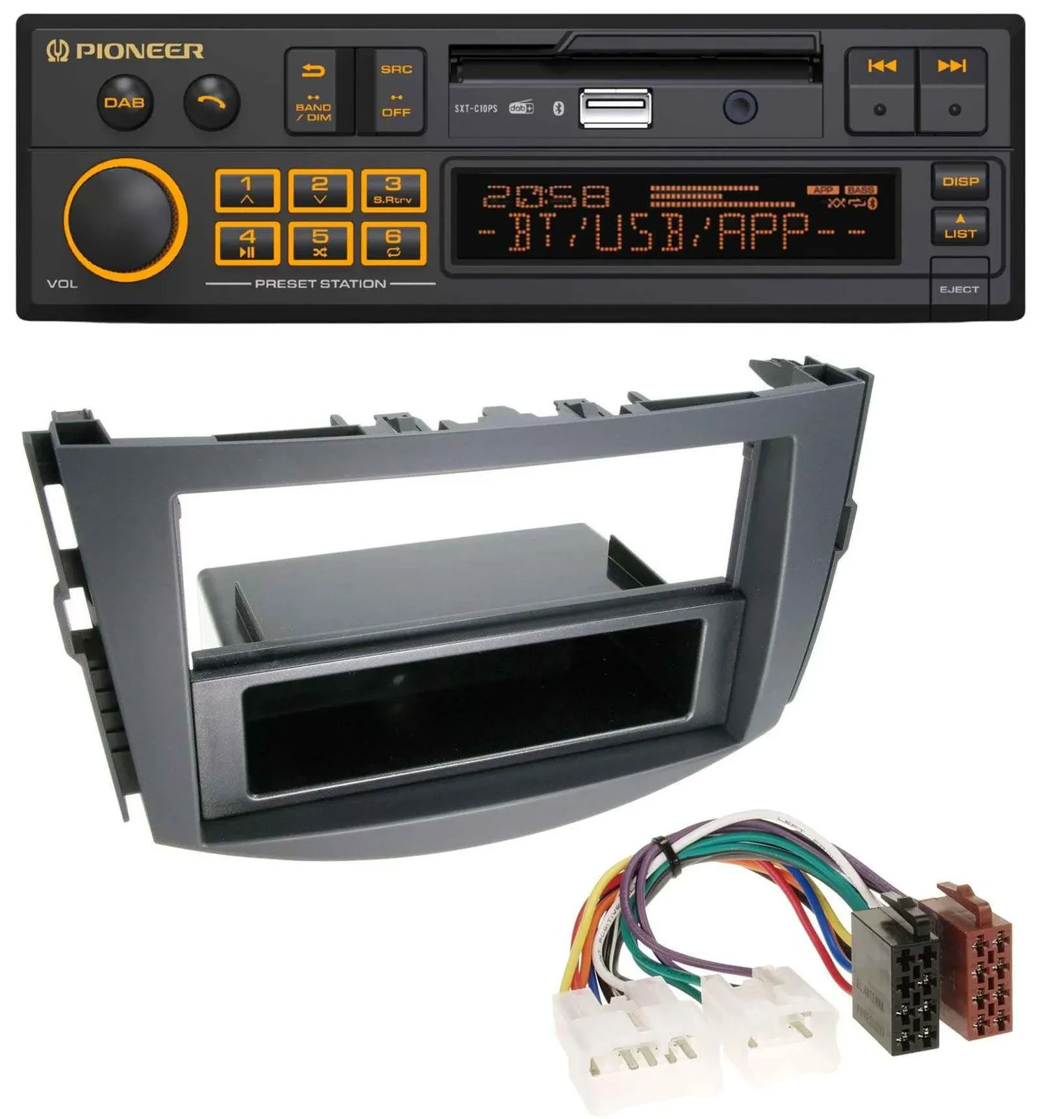 Pioneer DAB MP3 USB Bluetooth Autoradio für Toyota RAV-4 (ab 2006)