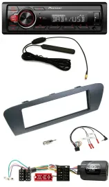Pioneer MP3 DAB 1DIN Lenkrad USB Autoradio für Renault Grand Scenic ISO ab 2009