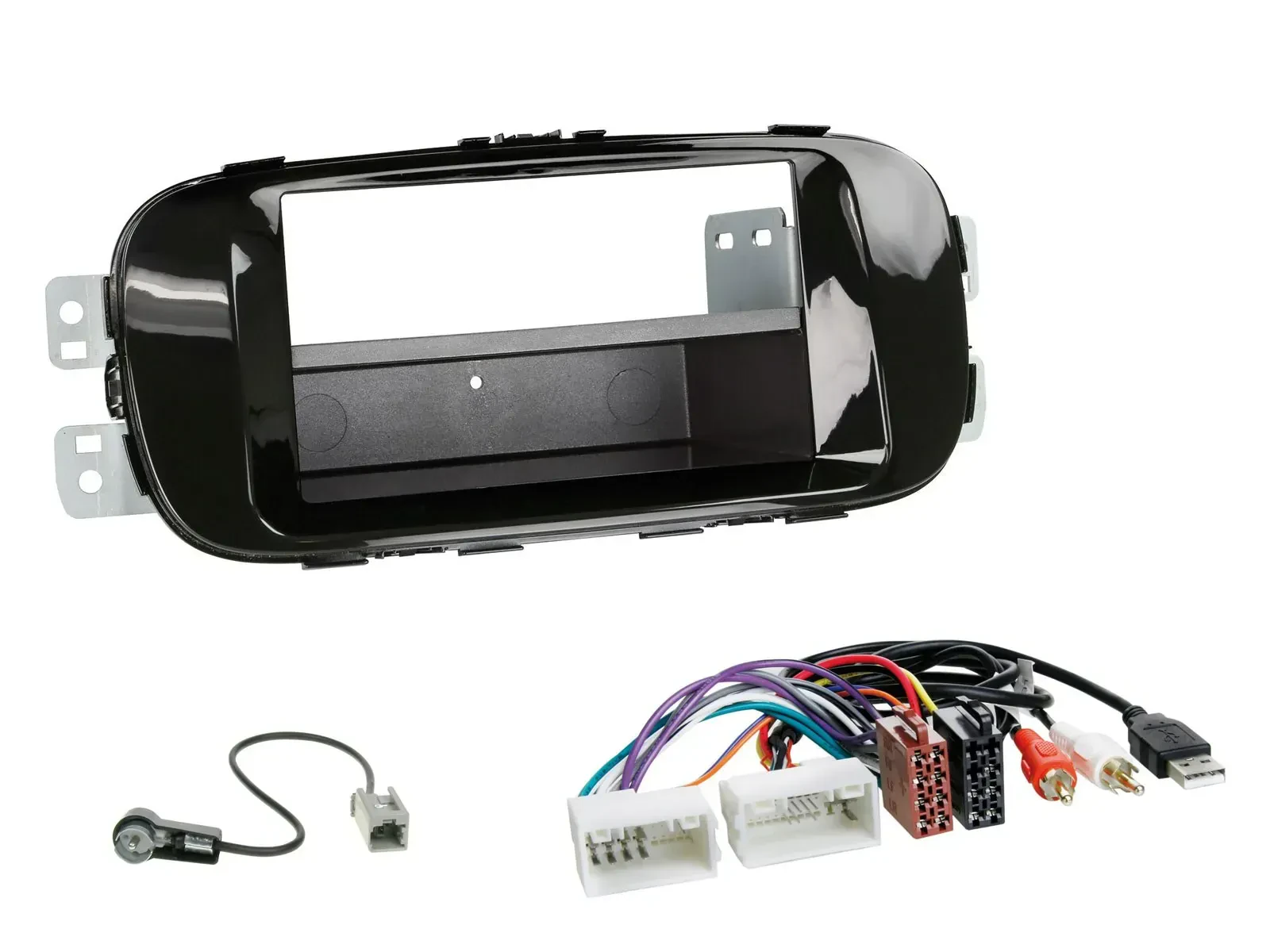 Radioeinbauset Doppel DIN Autoradio für Kia Soul PS 14-19 AUX piano