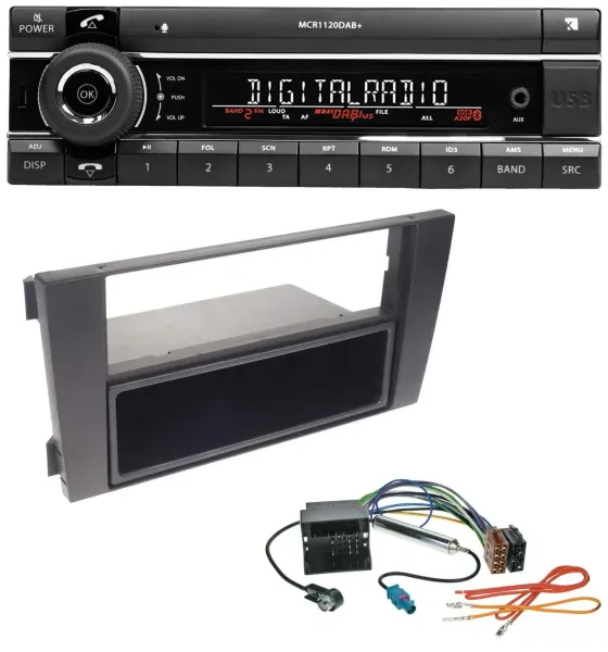 Kienzle Bluetooth MP3 USB DAB Autoradio für Audi A6 01-05 C5 Symphony Quadlock