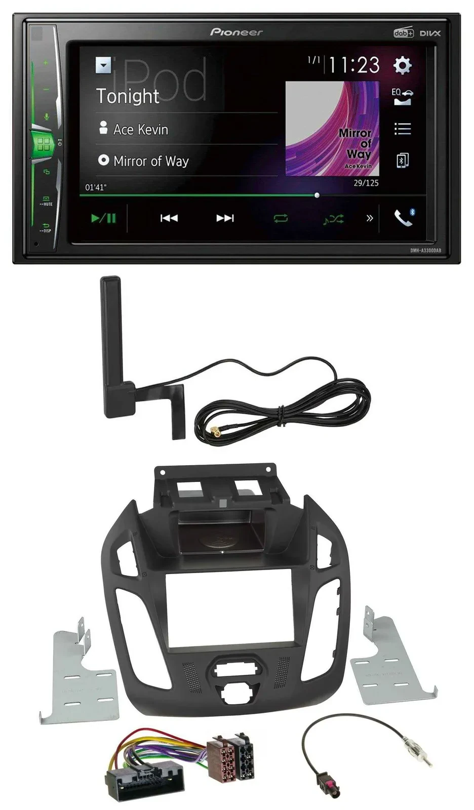 Автомагнитола для Ford Transit (2012–2018) Pioneer 2-DIN, Bluetooth, DAB, MP3, AUX, без дисплея