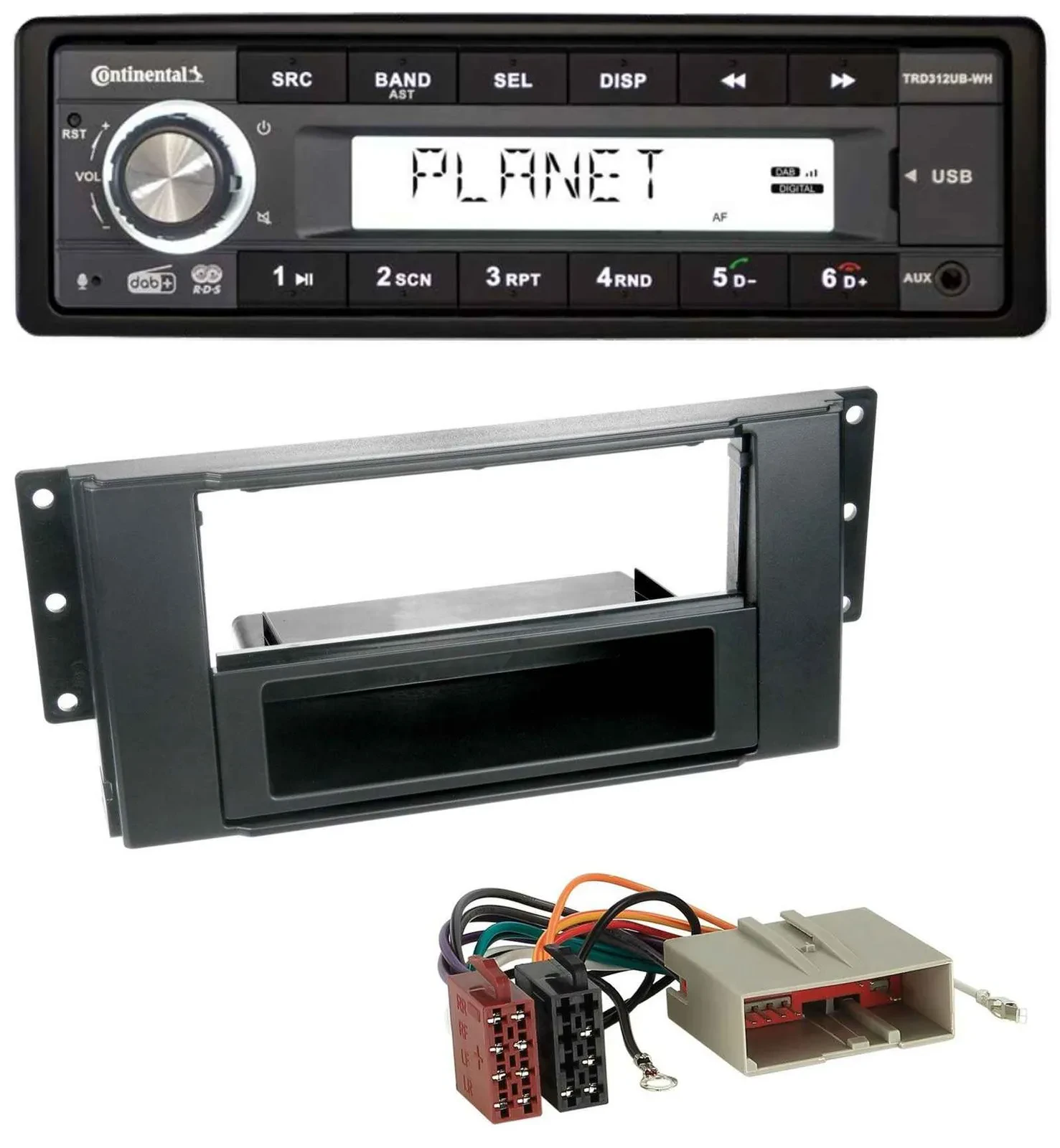 Continental USB 1DIN AUX DAB MP3 Autoradio für Landrover Freelander (2006)