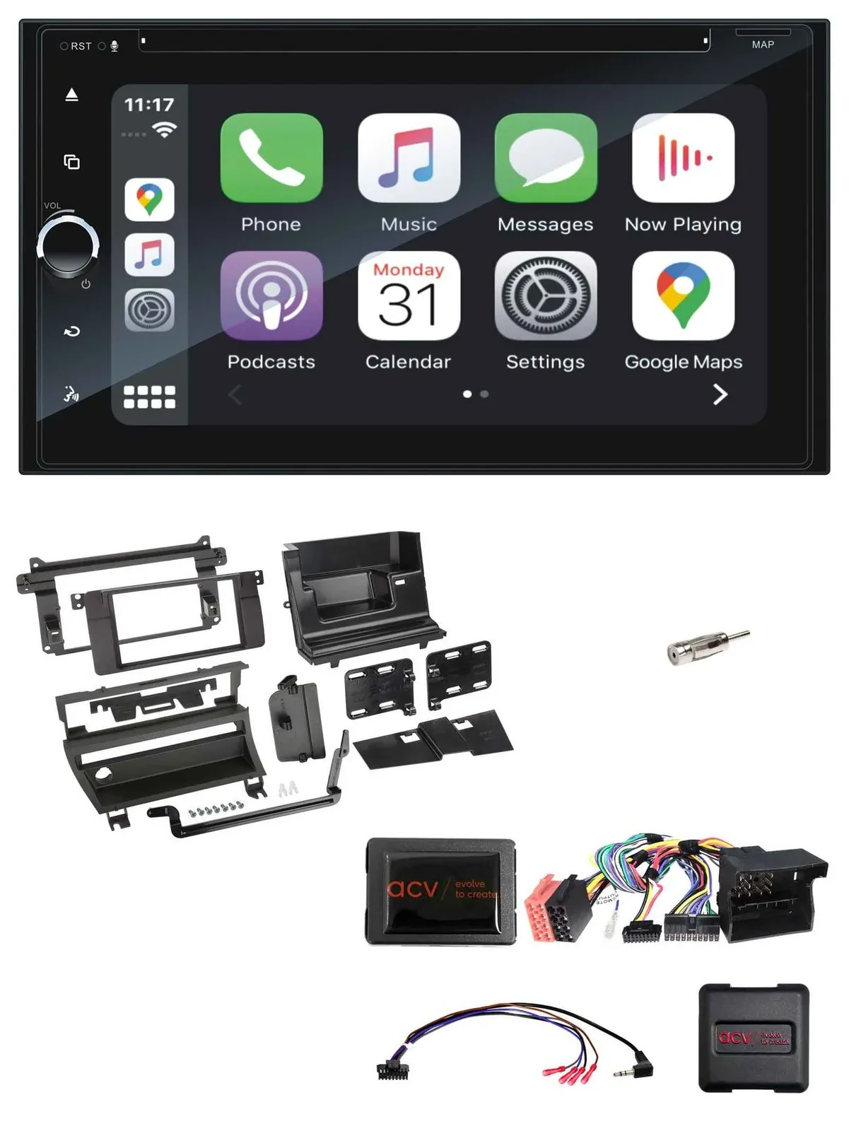 Blaupunkt DAB USB Bluetooth Lenkrad 2DIN TMC Navigation für BMW 3er E46 02-06 1