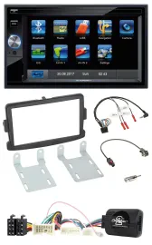 Blaupunkt SD USB TMC Bluetooth 2DIN Lenkrad Navigation für Dacia ab 2012 schwarz