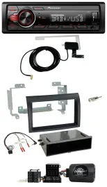 Pioneer 1DIN MP3 DAB USB Lenkrad Autoradio für Fiat Ducato 06-08 schwarz