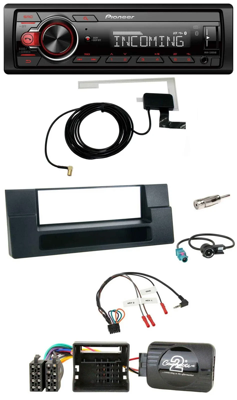 Pioneer USB Lenkrad DAB Bluetooth Autoradio für BMW 5er 01-04 E39 Aktivsystem Ab
