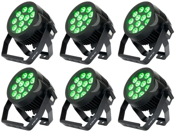 Прибор смены цвета American DJ 12P HEX IP RGBAW + UV LED DMX (6 штук)