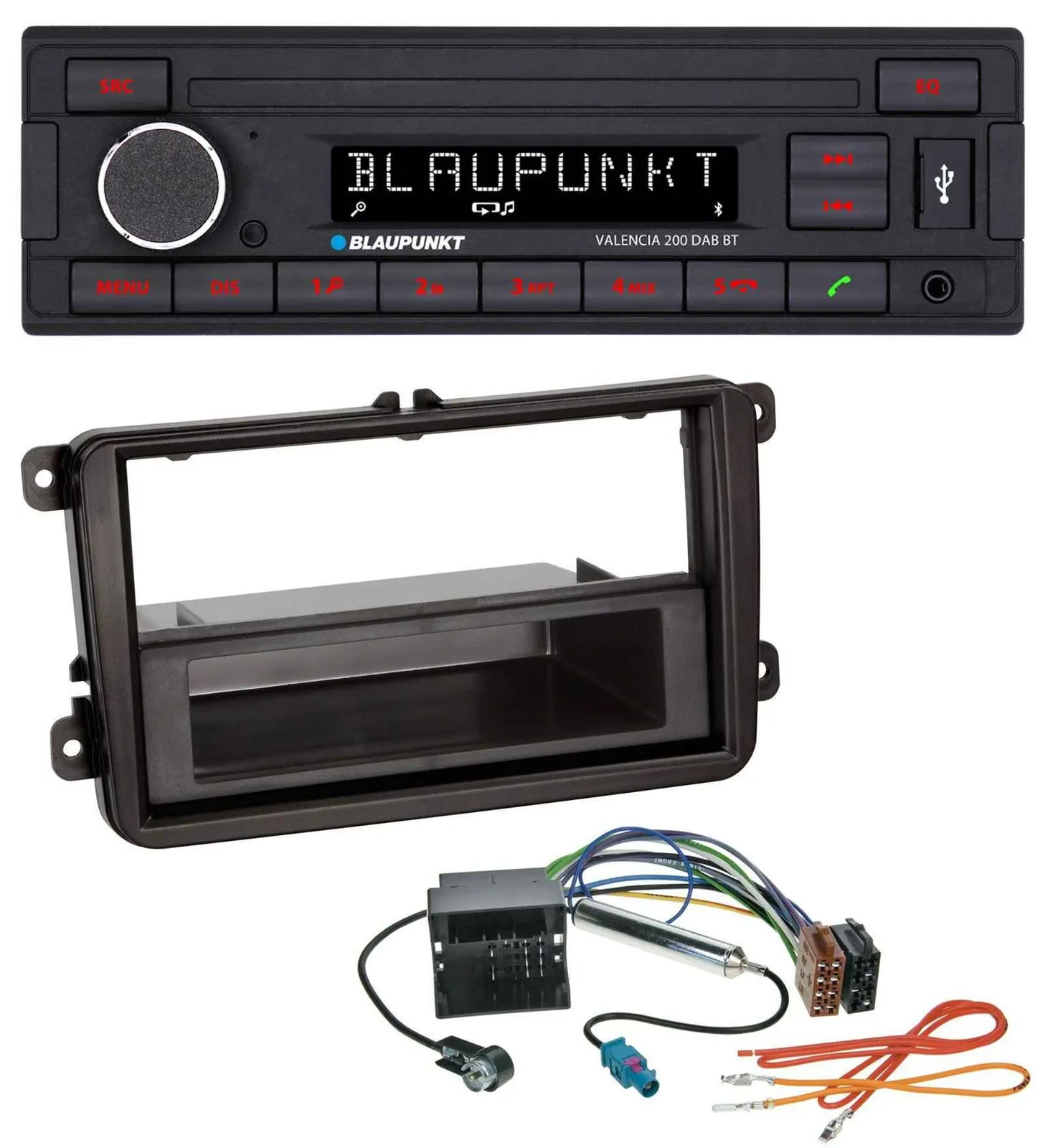 Blaupunkt DAB MP3 Bluetooth USB Autoradio für Seat Alhambra ab 10 Leon 09-12 Tol