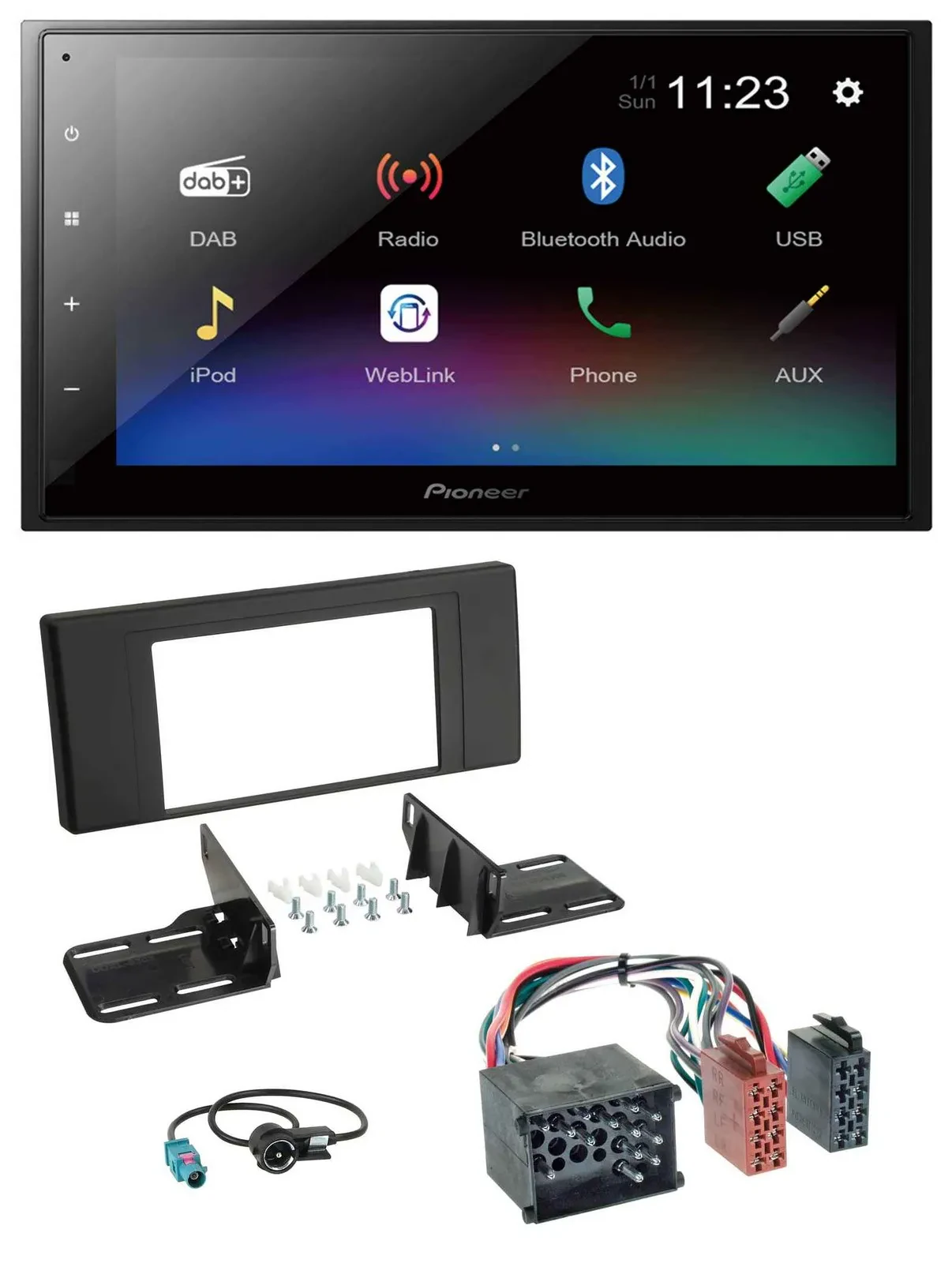Pioneer USB Bluetooth DAB 2DIN MP3 Autoradio für BMW X5 (E53 2000 2002)