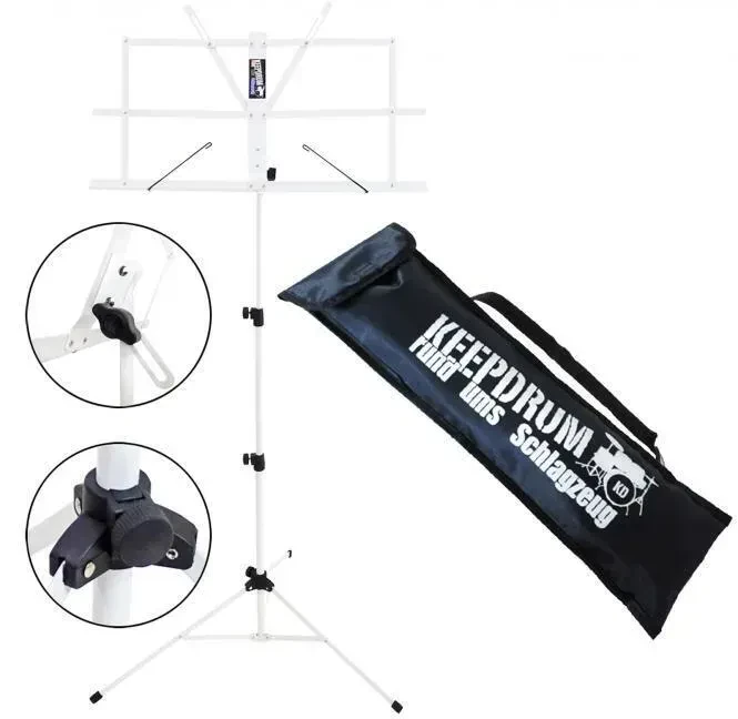 Пюпитр keepdrum MUS2WH White с чехлом