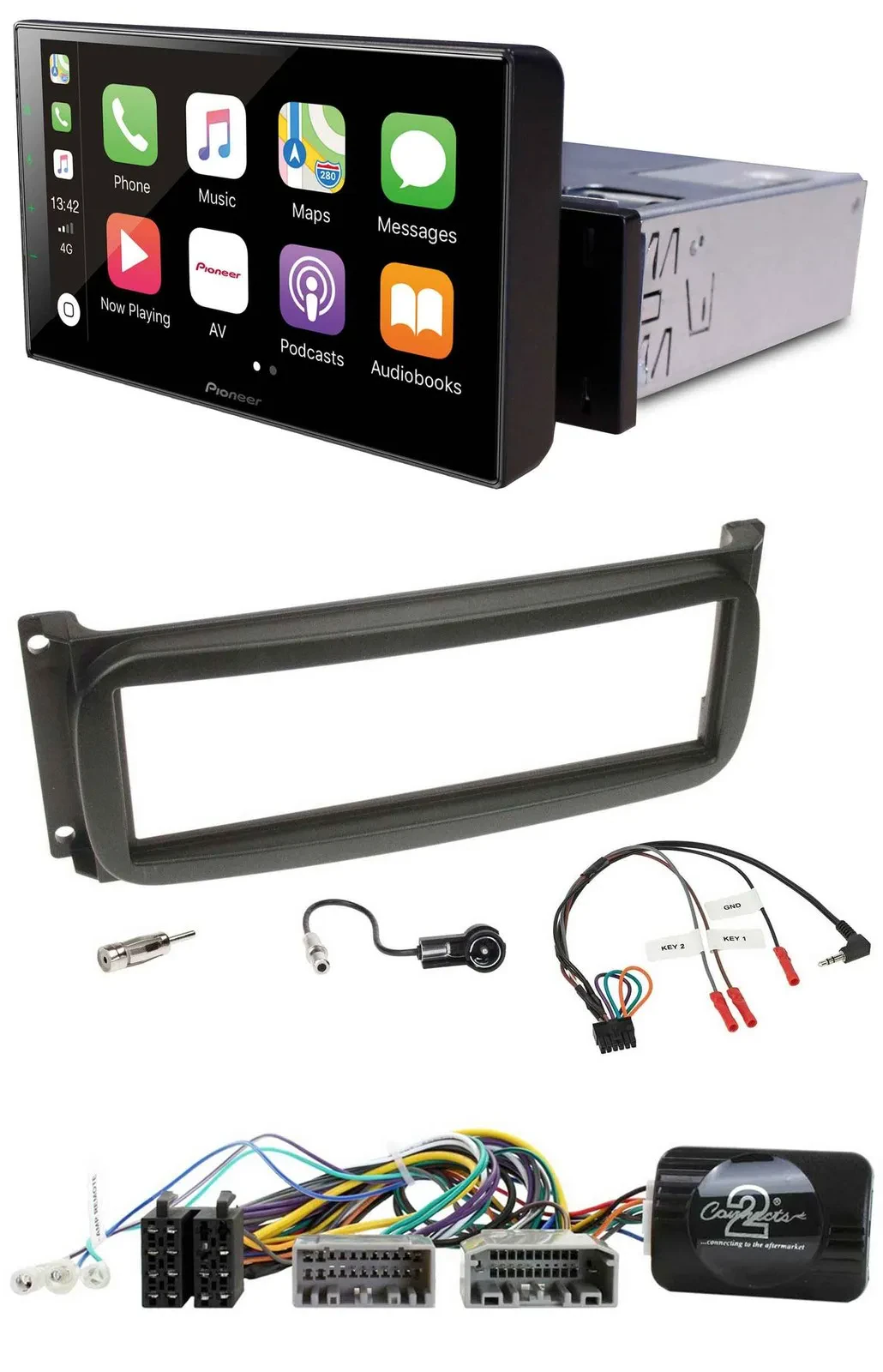 Pioneer Bluetooth Lenkrad DAB USB Autoradio für Chrysler Dofge RAM ab 2002